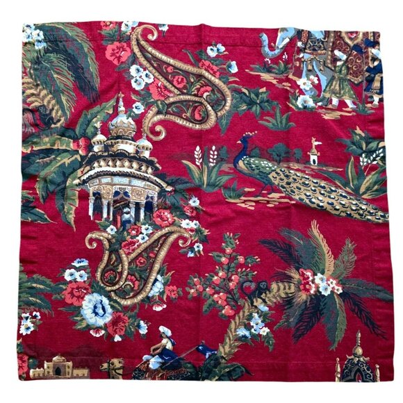 6 Pottery Barn Napkins Spice Route Chinoiserie Red Elephant Camel Peacock India - Picture 5 of 13
